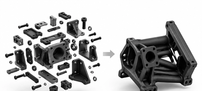 How to Consolidate 40 Machined Parts Into One 3D-Printed Assembly